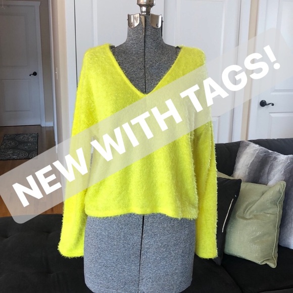 🖤🖤 XL XXL CROP TOP V-NECK SWEATER - Picture 3 of 6